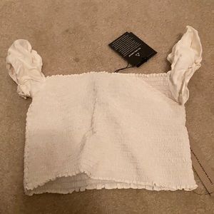 Reformation white crop top NWTSZ S